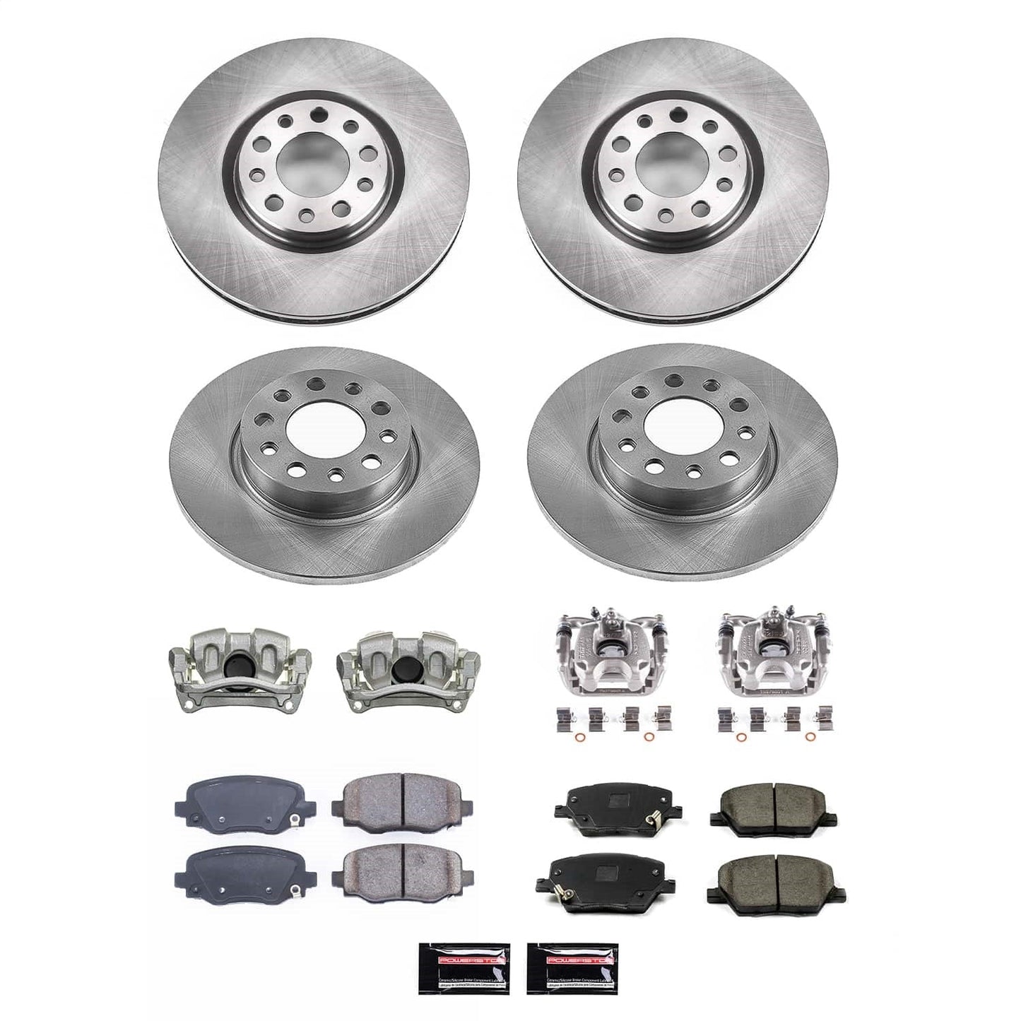 PowerStop 15-18 Jeep Renegade Front and Rear Autospecialty Kit w/Cals (KCOE7300)