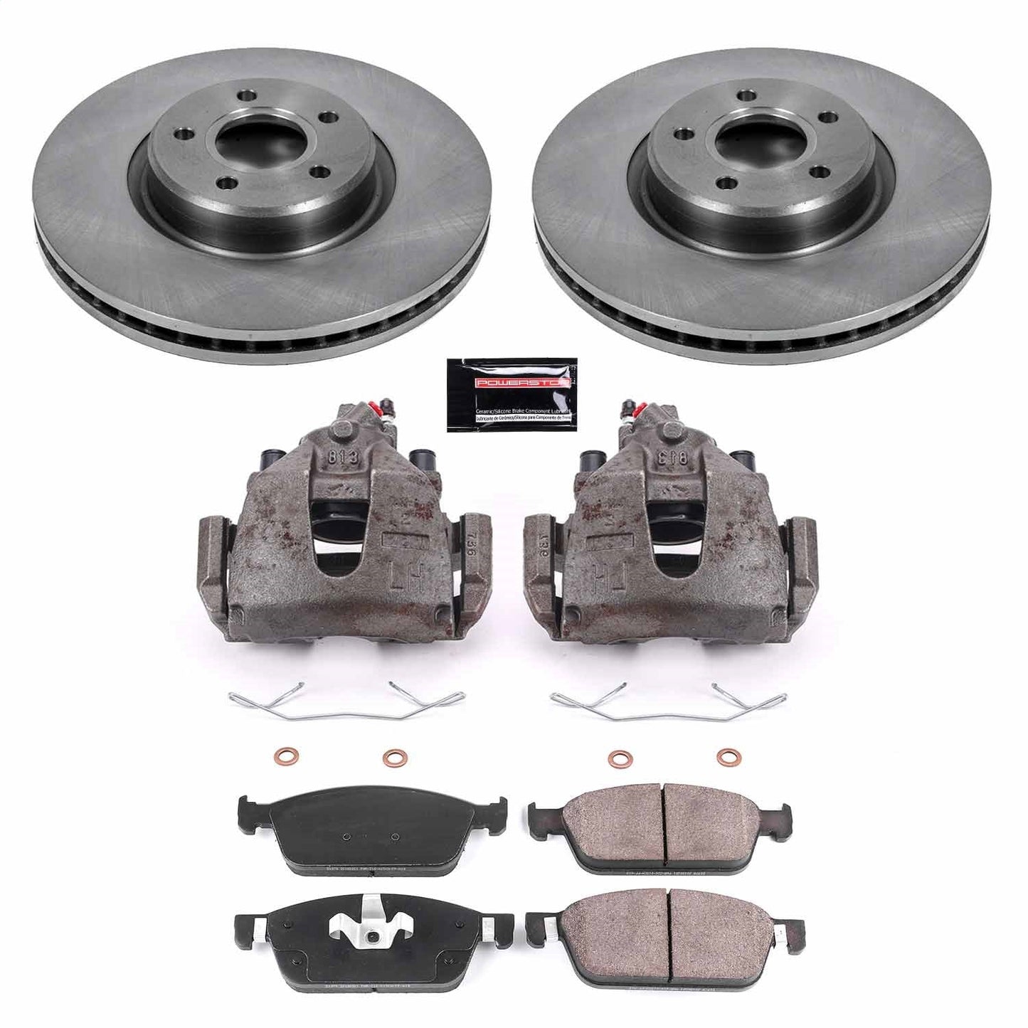 PowerStop 17-19 Ford Escape Front Autospecialty Kit w/Cals (KCOE7338)