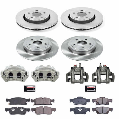 PowerStop 17-19 Jeep Grand Cherokee Front & Rear Autospecialty Kit w/Cals (KCOE7413)