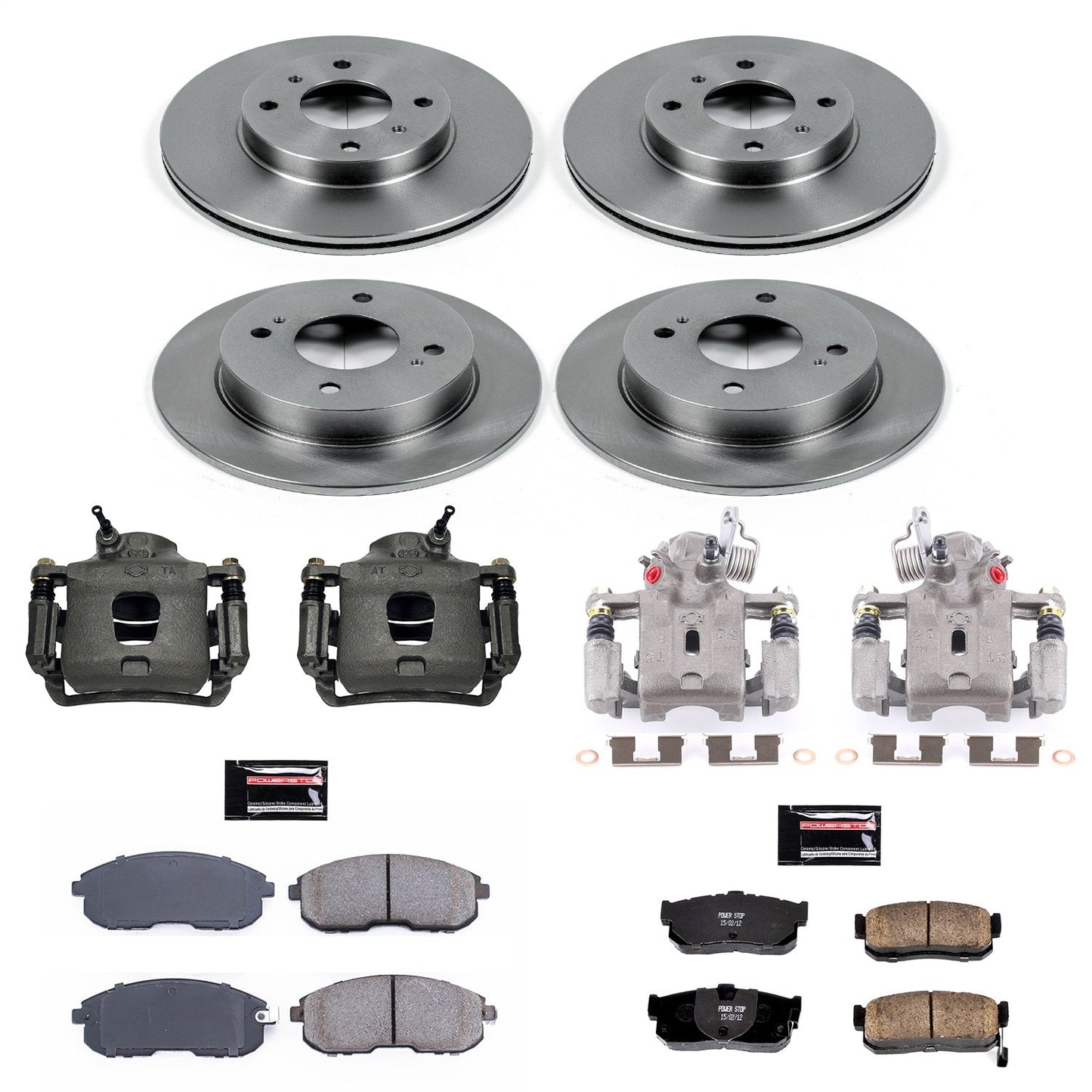 PowerStop 99-01 Infiniti G20 Front & Rear Autospecialty Brake Kit w/Calipers (KCOE750)