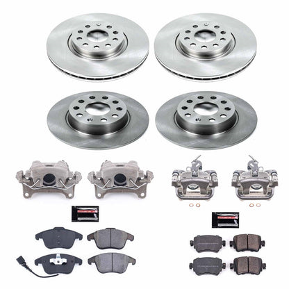 PowerStop 15-18 Volkswagen Passat Front & Rear Autospecialty Brake Kit w/Calipers (KCOE7501)