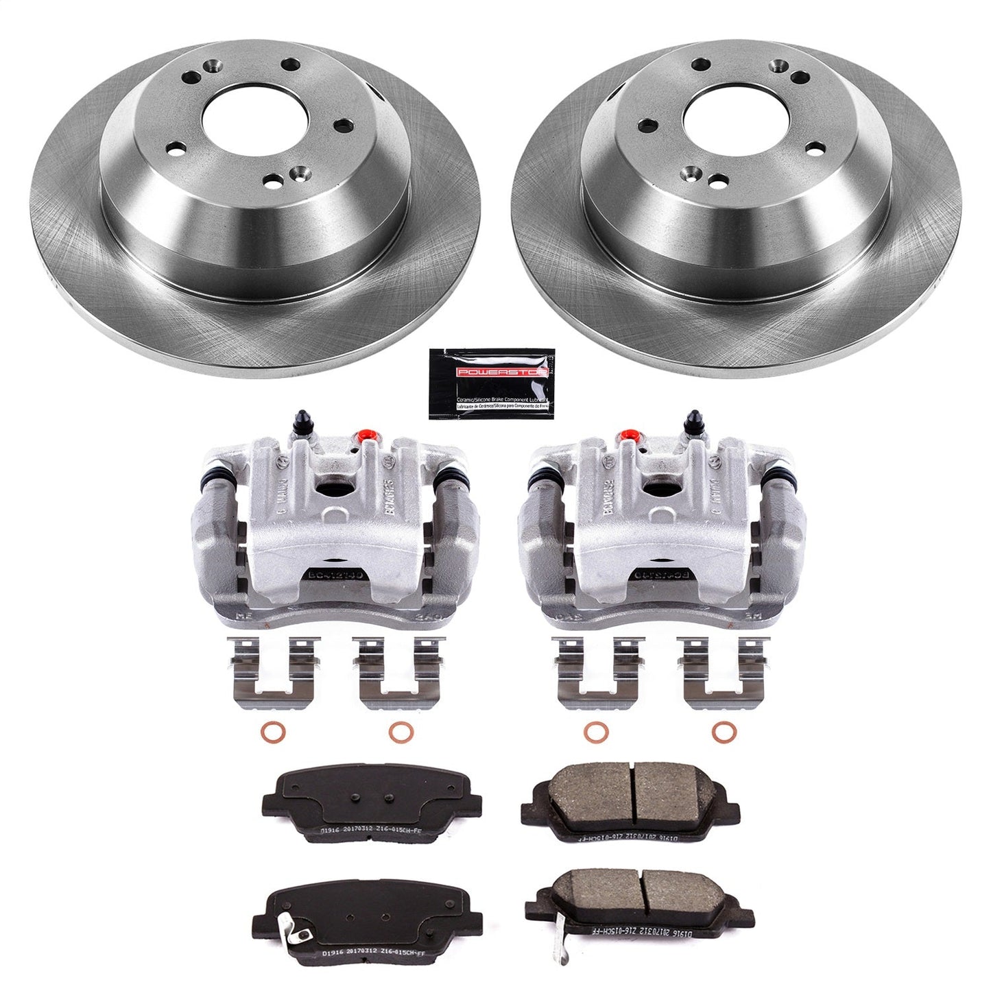 PowerStop 10-12 Hyundai Santa Fe Rear Autospecialty Brake Kit w/Calipers (KCOE7507)