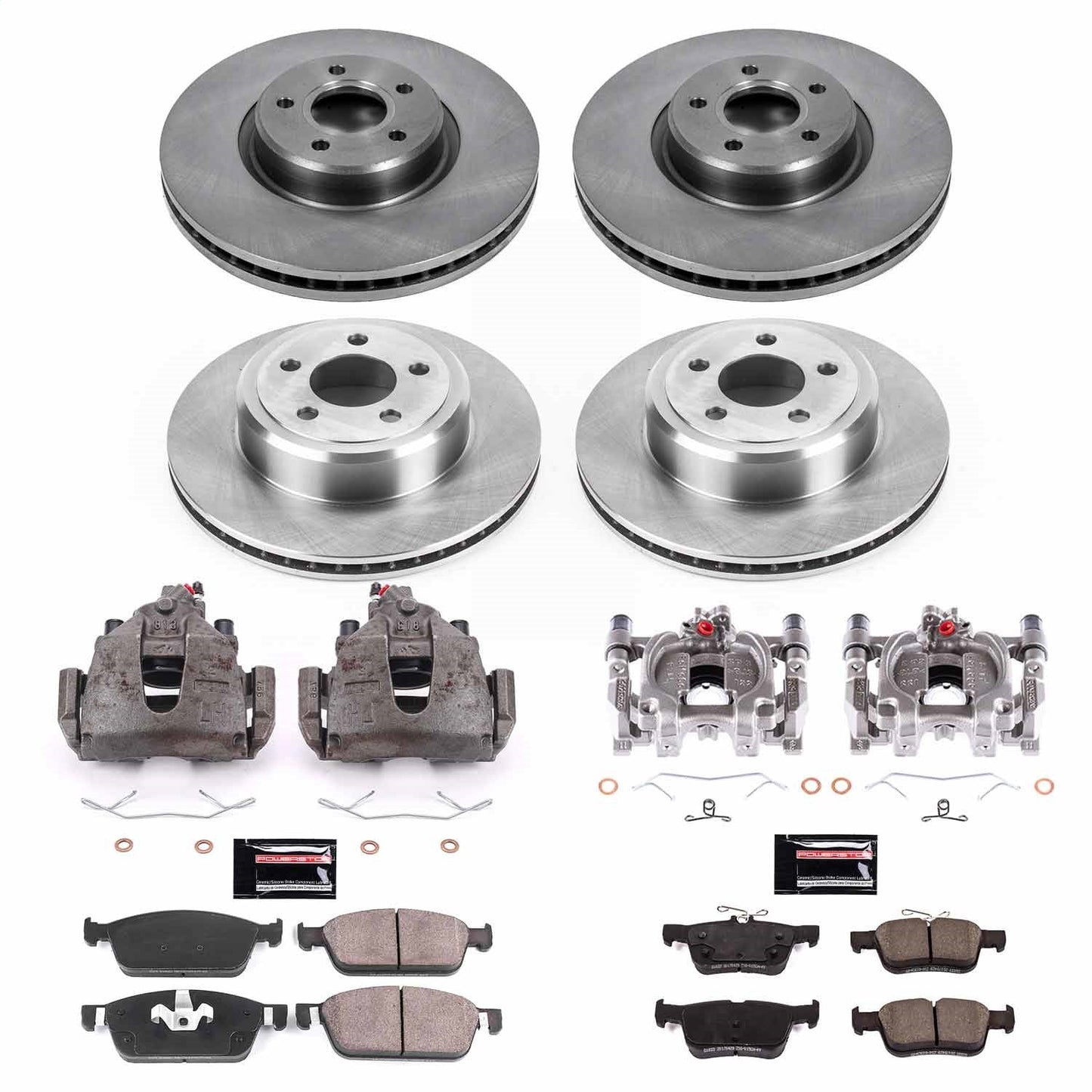 PowerStop 17-20 Ford Escape Front and Rear Autospecialty Kit w/Calipers (KCOE7569)