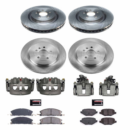 PowerStop 13-15 Ford Police Interceptor Utility Front & Rear Autospecialty Kit w/Cals (KCOE7573)