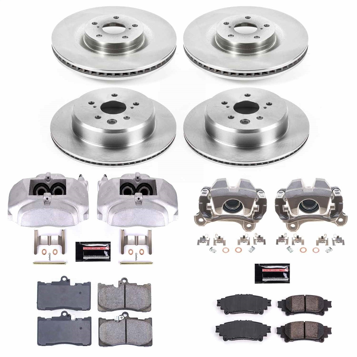 PowerStop 16-17 Lexus GS0t Front & Rear Autospecialty Kit w/Cals (KCOE7601)