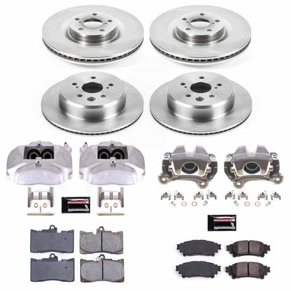 PowerStop 16-17 Lexus GS0t Front & Rear Autospecialty Kit w/Cals (KCOE7601)