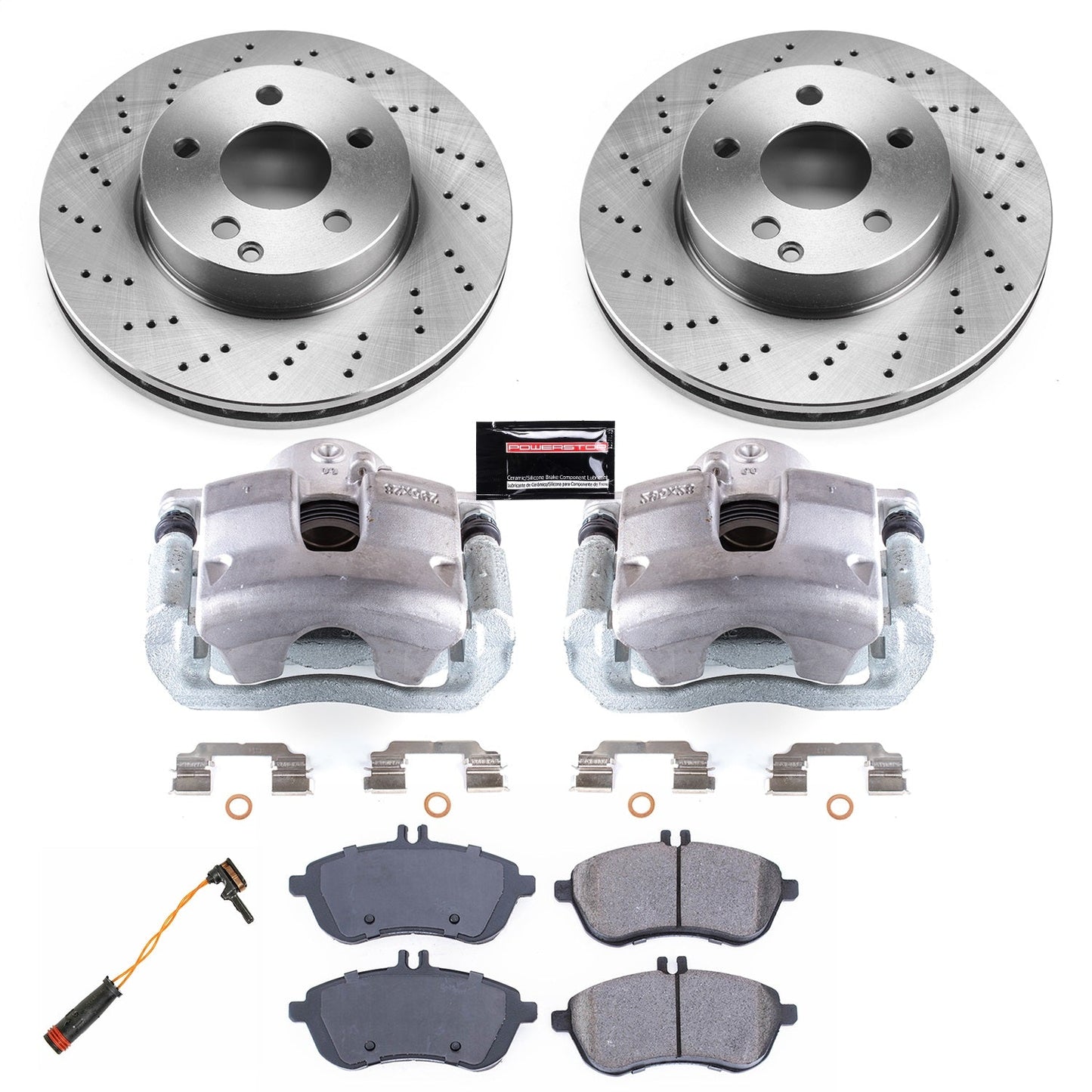 PowerStop 12-16 Mercedes-Benz C250 Front Autospecialty Brake Kit w/Calipers (KCOE7766)
