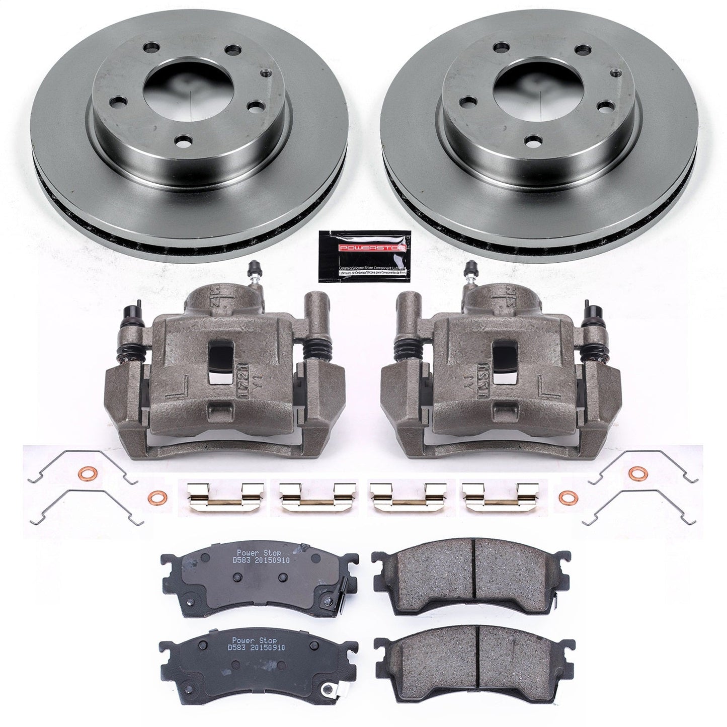 PowerStop 93-97 Ford Probe Front Autospecialty Brake Kit w/Calipers (KCOE782)