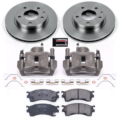 PowerStop 93-97 Ford Probe Front Autospecialty Brake Kit w/Calipers (KCOE782)
