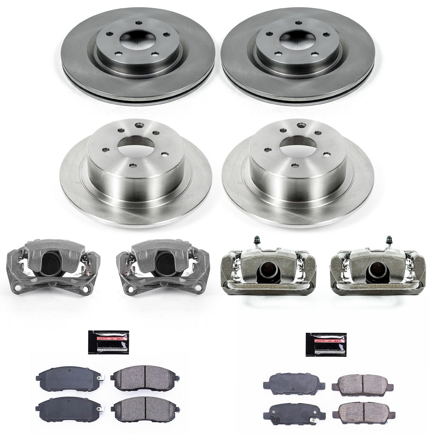 PowerStop 07-10 Nissan Altima Front & Rear Autospecialty Brake Kit w/Calipers (KCOE7865)