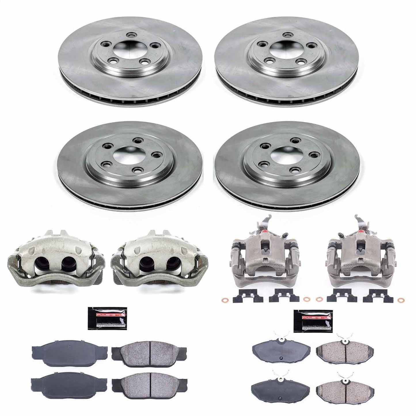 PowerStop 00-06 Lincoln LS Front & Rear Autospecialty Brake Kit w/Calipers (KCOE7937)