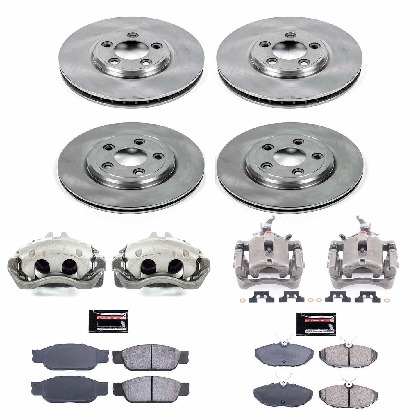 PowerStop 03-06 Lincoln LS Front & Rear Autospecialty Brake Kit w/Calipers (KCOE7937A)