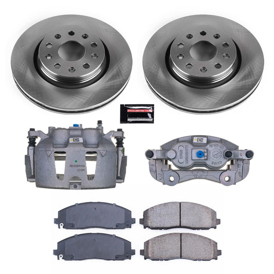 PowerStop 18-21 Jeep Wrangler Front Autospecialty Kit w/Cals (KCOE7940A)