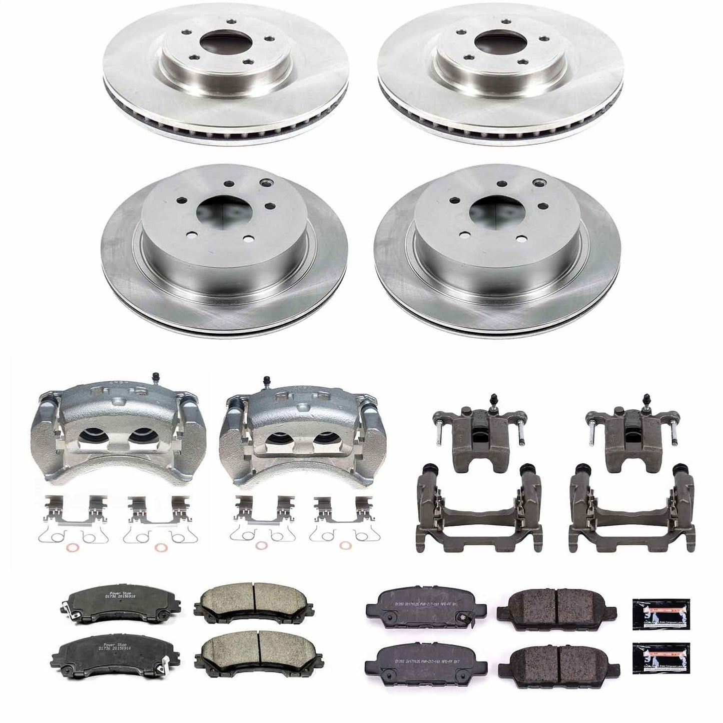PowerStop 14-24 Infiniti Q50 Front and Rear Autospecialty Kit w/Calipers (KCOE8006)