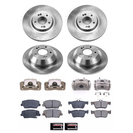 PowerStop 13-16 Hyundai Santa Fe Sport Front and Rear Autospecialty Kit w/Cals (KCOE8009)