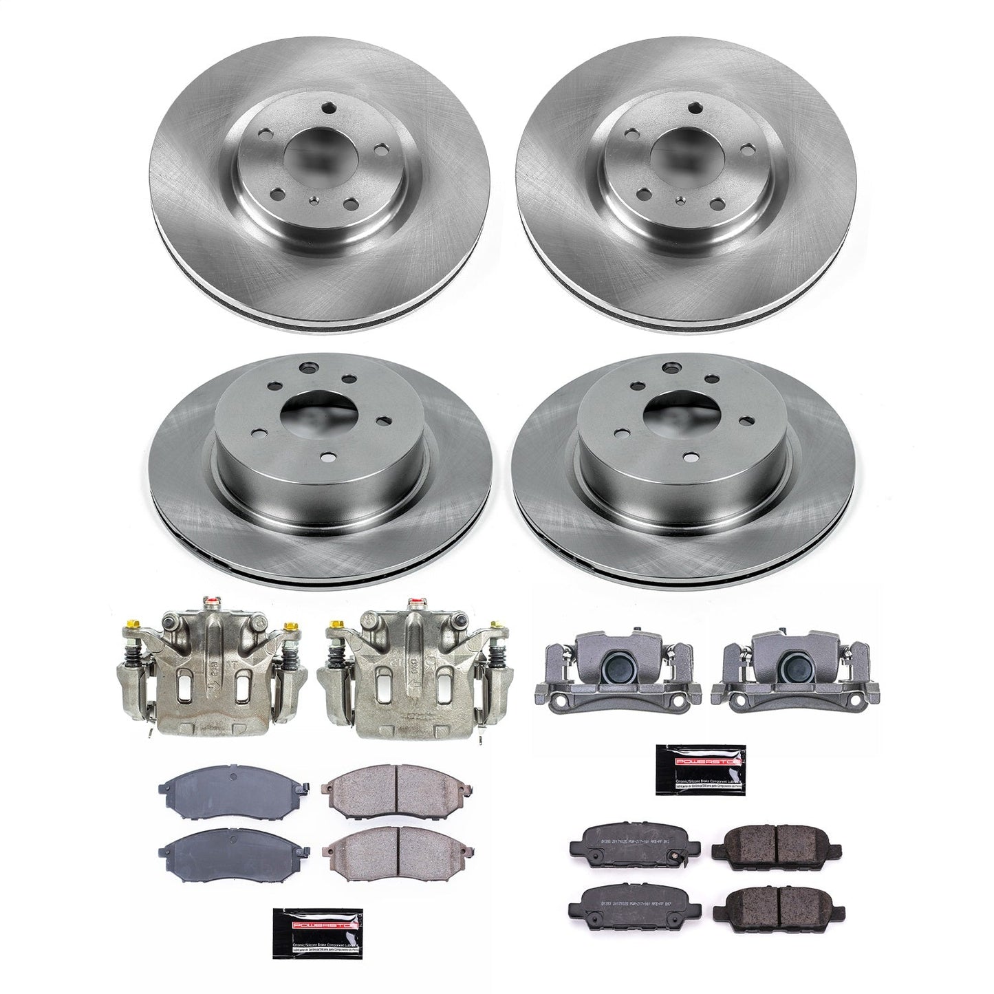 PowerStop 14-15 Infiniti QX50 Front & Rear Autospecialty Kit w/Cals (KCOE8060A)