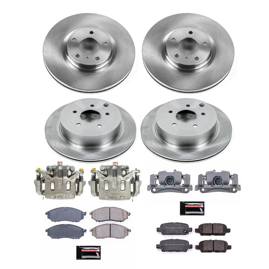 PowerStop 2014 Infiniti QX70 Front & Rear Autospecialty Kit w/Cals (KCOE8061A)