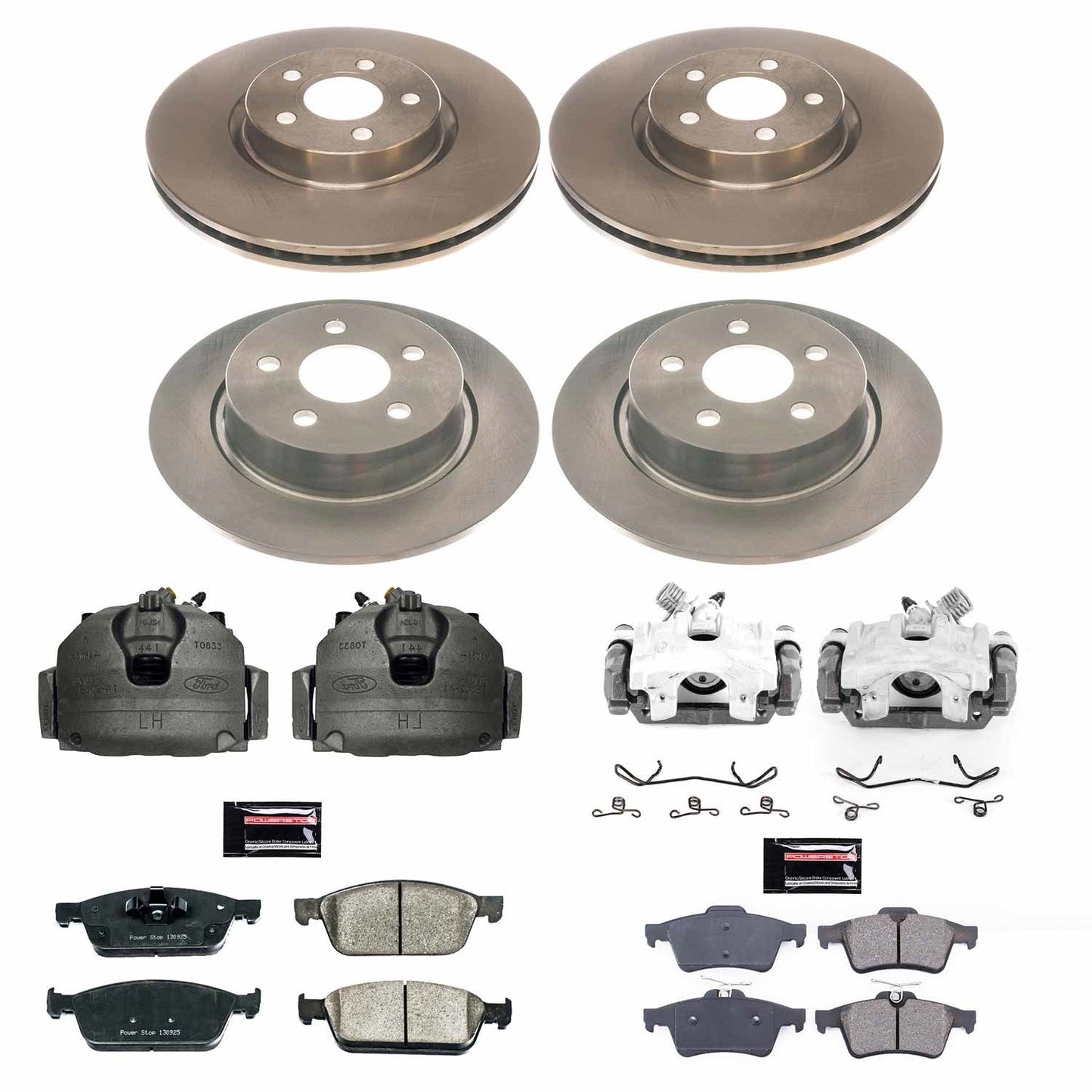 PowerStop 18-21 Ford Transit Connect Front & Rear Autospecialty Kit w/Cals (KCOE8174)