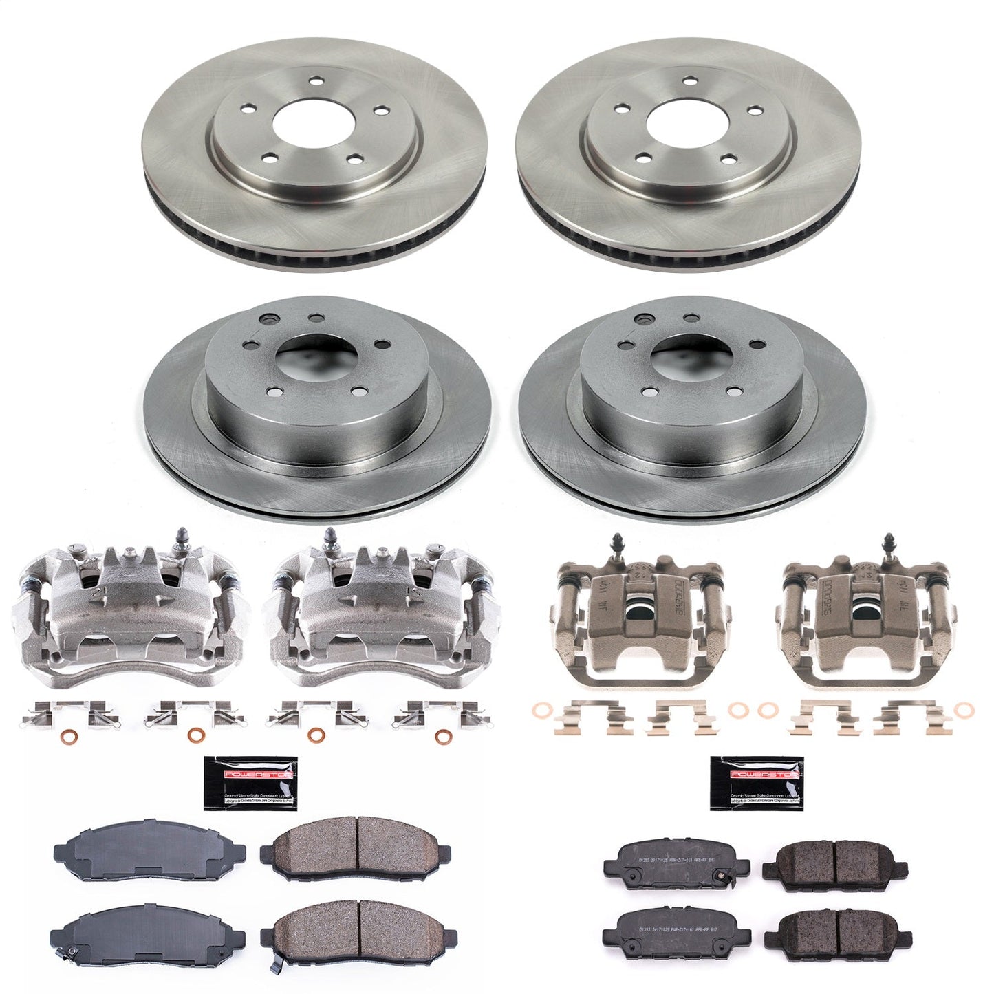 PowerStop 11-14 Nissan Leaf Front & Rear Autospecialty Brake Kit w/Calipers (KCOE8272)