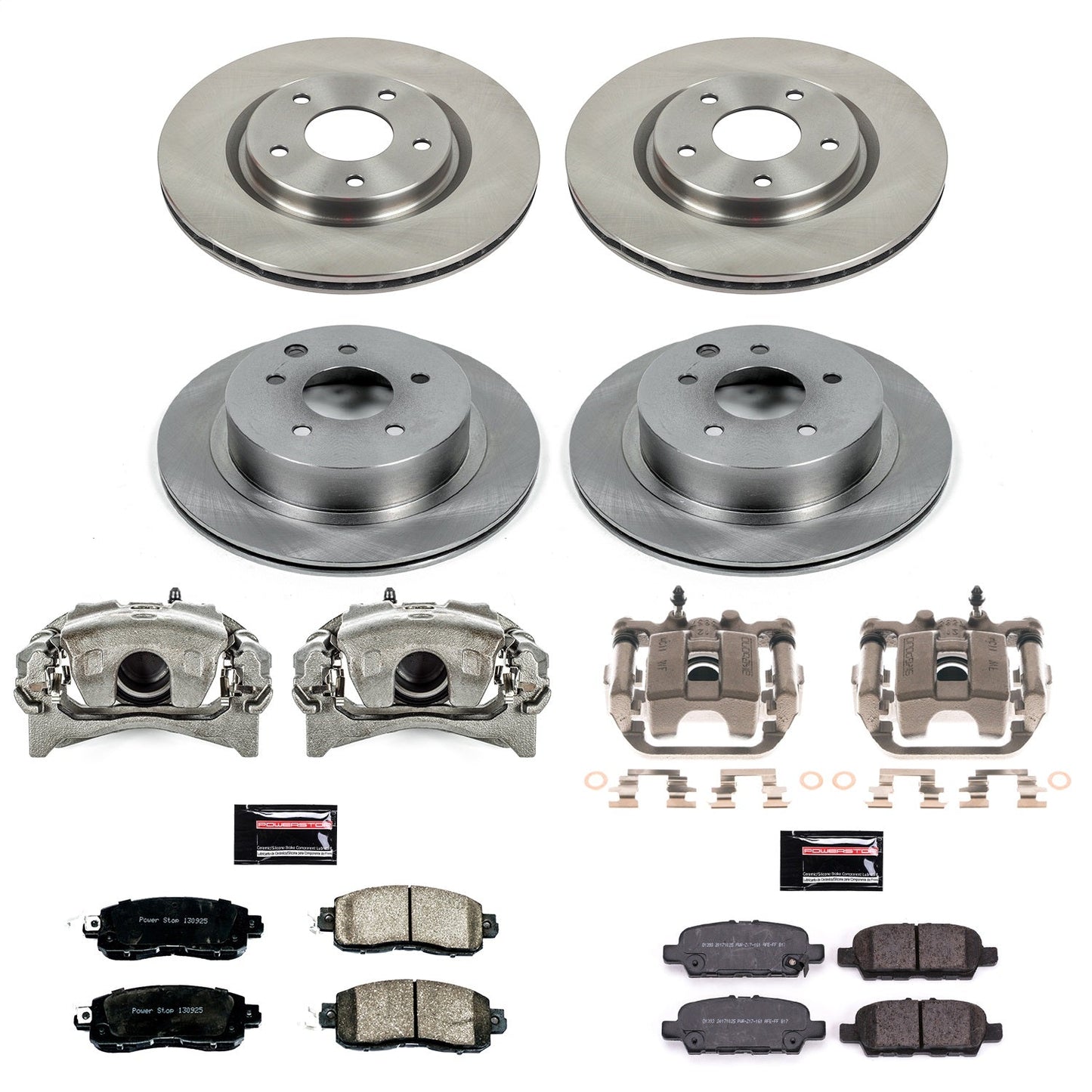 PowerStop 14-17 Nissan Leaf Front & Rear Autospecialty Brake Kit w/Calipers (KCOE8288)