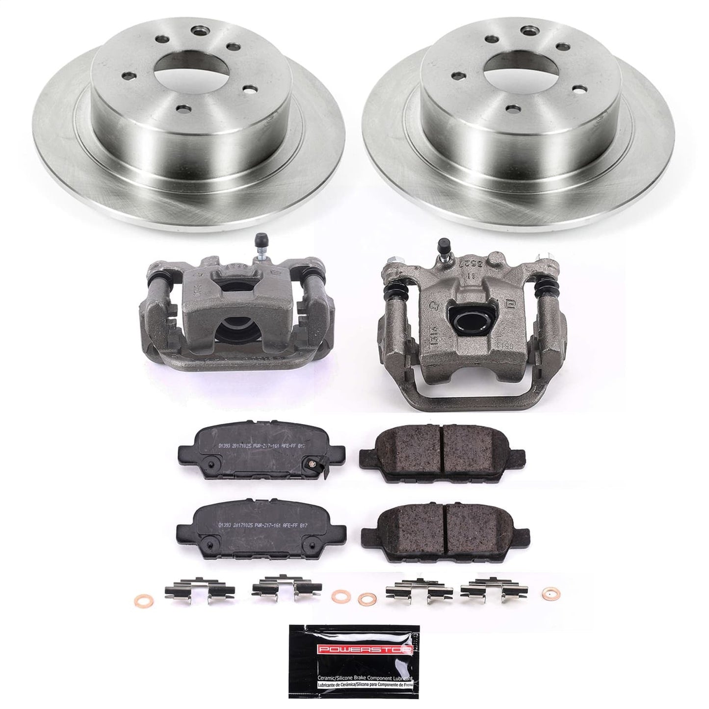 PowerStop 2019 Nissan Sentra Rear Autospecialty Kit w/Calipers (KCOE8335)