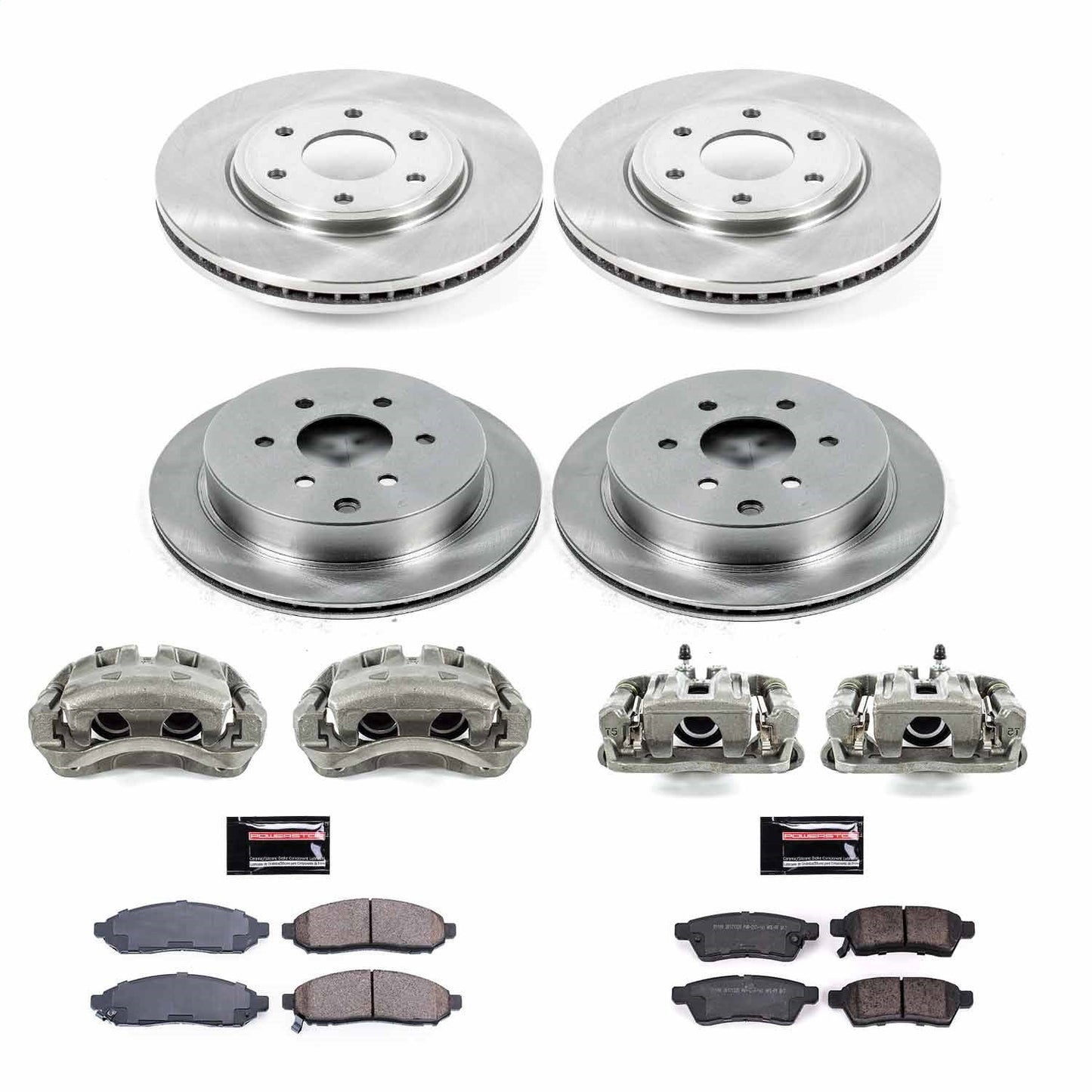 PowerStop 2019 Nissan Frontier Front & Rear Autospecialty Brake Kit w/Calipers (KCOE8357)