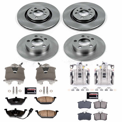 PowerStop 1999 Volkswagen Beetle Front & Rear Autospecialty Brake Kit w/Calipers (KCOE840)