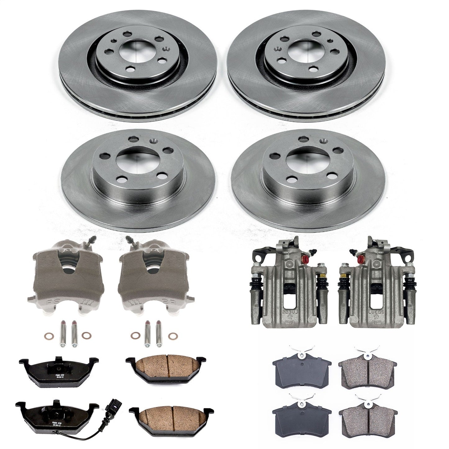 PowerStop 00-06 Volkswagen Beetle Front & Rear Autospecialty Brake Kit w/Calipers (KCOE840A)