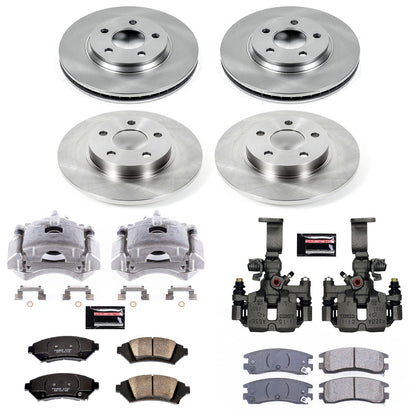 PowerStop 2005 Cadillac DeVille Front & Rear Autospecialty Brake Kit w/Calipers (KCOE8438)