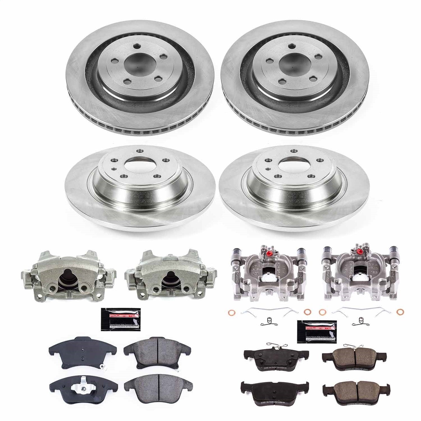 PowerStop 17-20 Ford Fusion Front & Rear Autospecialty Kit w/Cals (KCOE8532)
