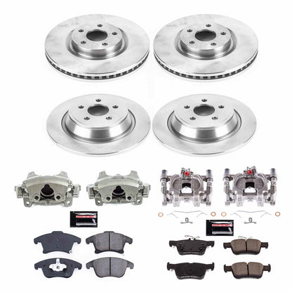 PowerStop 19-20 Ford Police Responder Hybrid Front & Rear Autospecialty Kit w/Cals (KCOE8541)