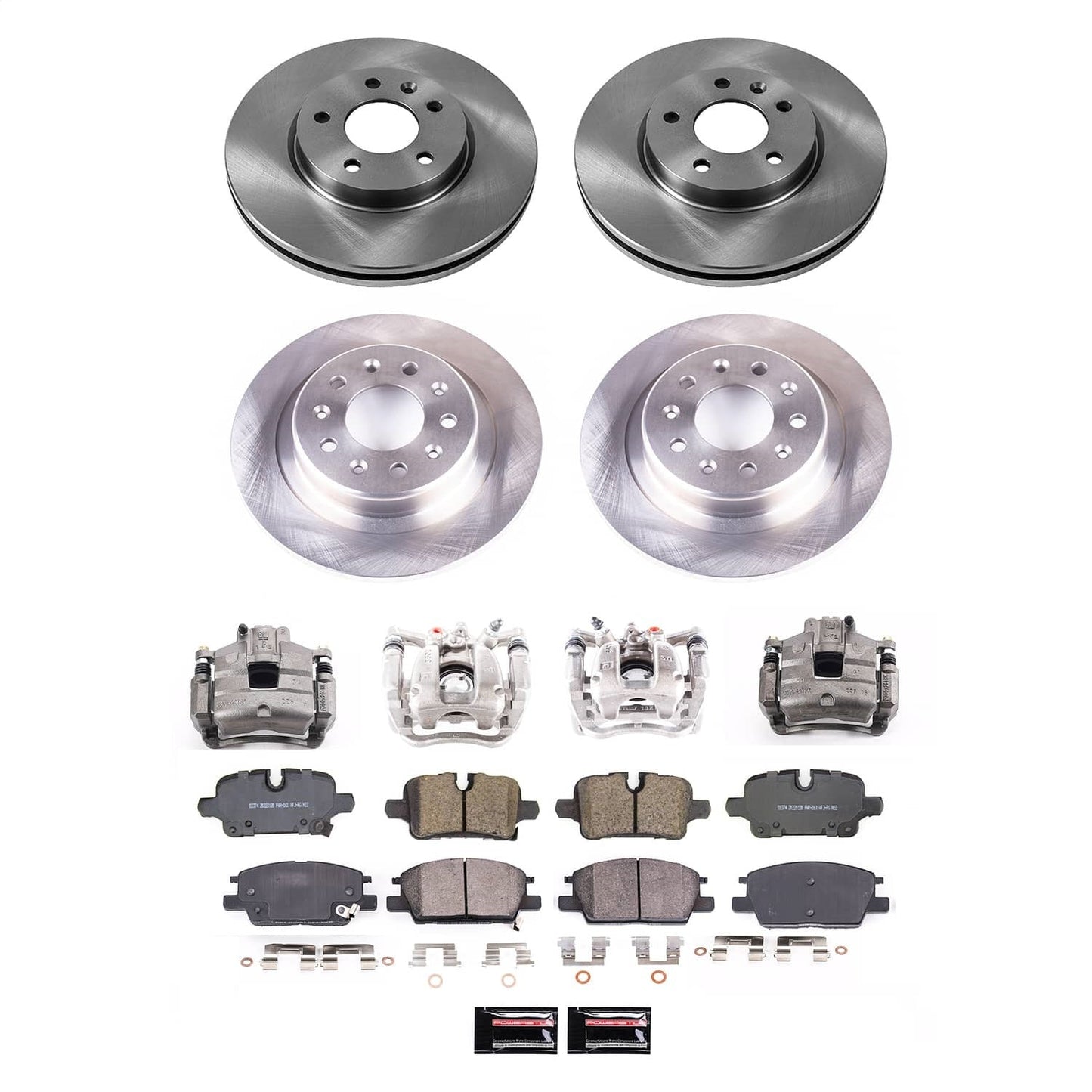 PowerStop 2020 Chevrolet Malibu Front and Rear Autospecialty Kit w/Cals (KCOE8685)