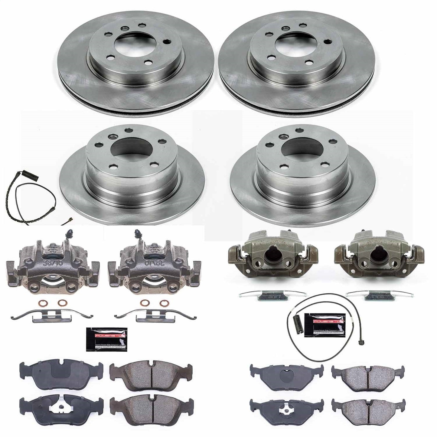 PowerStop 01-02 BMW Z3 Front & Rear Autospecialty Brake Kit w/Calipers (KCOE870)
