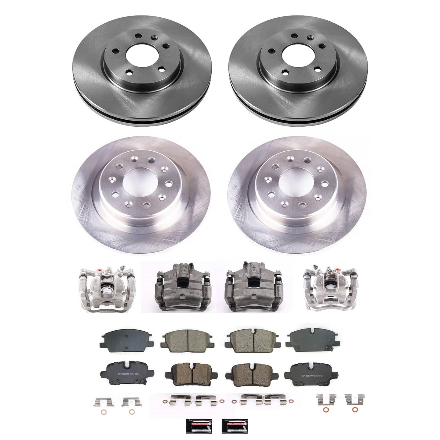 PowerStop 2021 Chevrolet Malibu Front and Rear Autospecialty Kit w/Cals (KCOE8799)