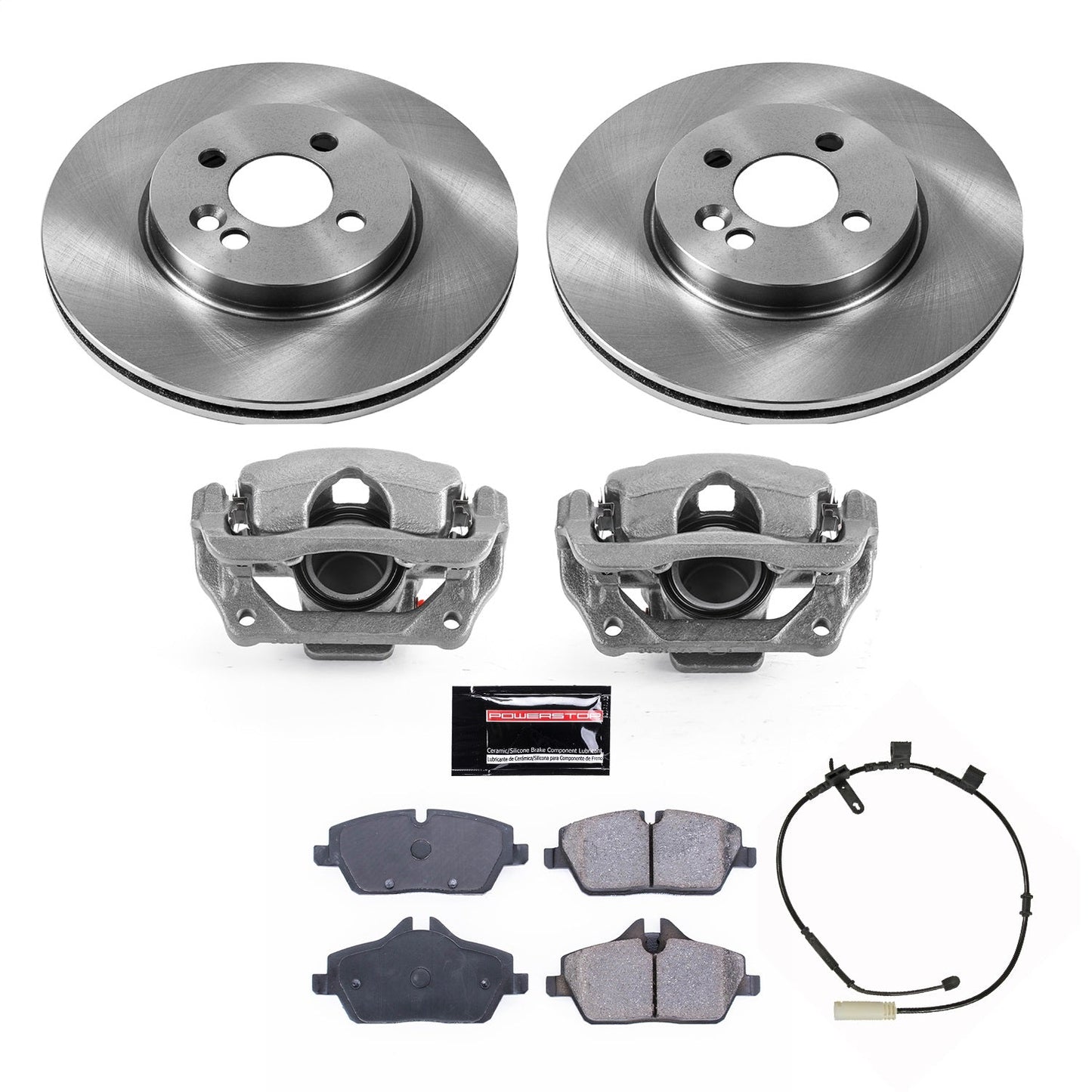 PowerStop 2011 Mini Cooper Front Autospecialty Kit w/Calipers (KCOE8842)