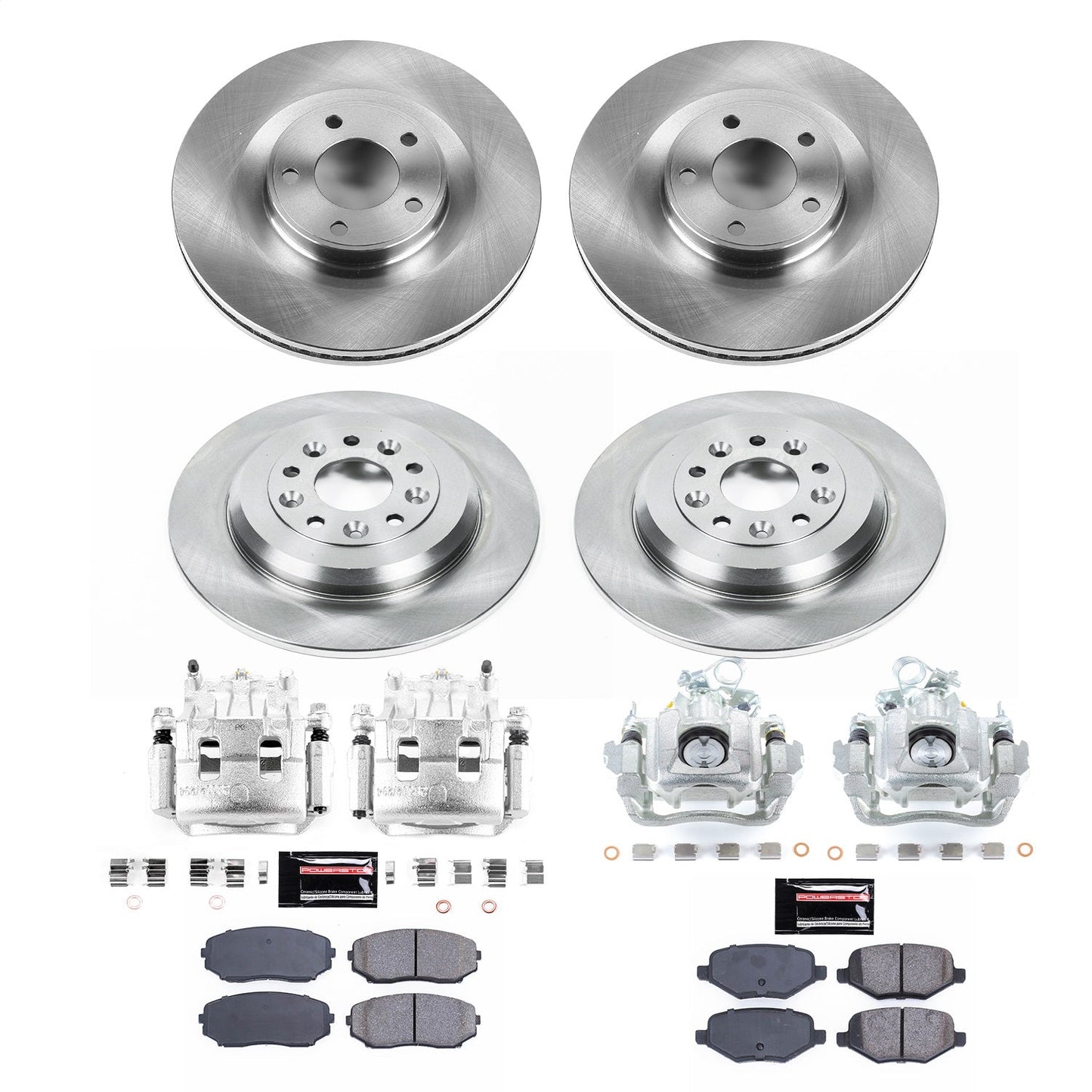 PowerStop 13-15 Lincoln MKX Front & Rear Autospecialty Kit w/Cals (KCOE8847)