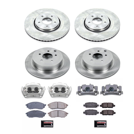 PowerStop 2014 Infiniti QX70 Front & Rear Autospecialty Kit w/Calipers (KCOE8878)