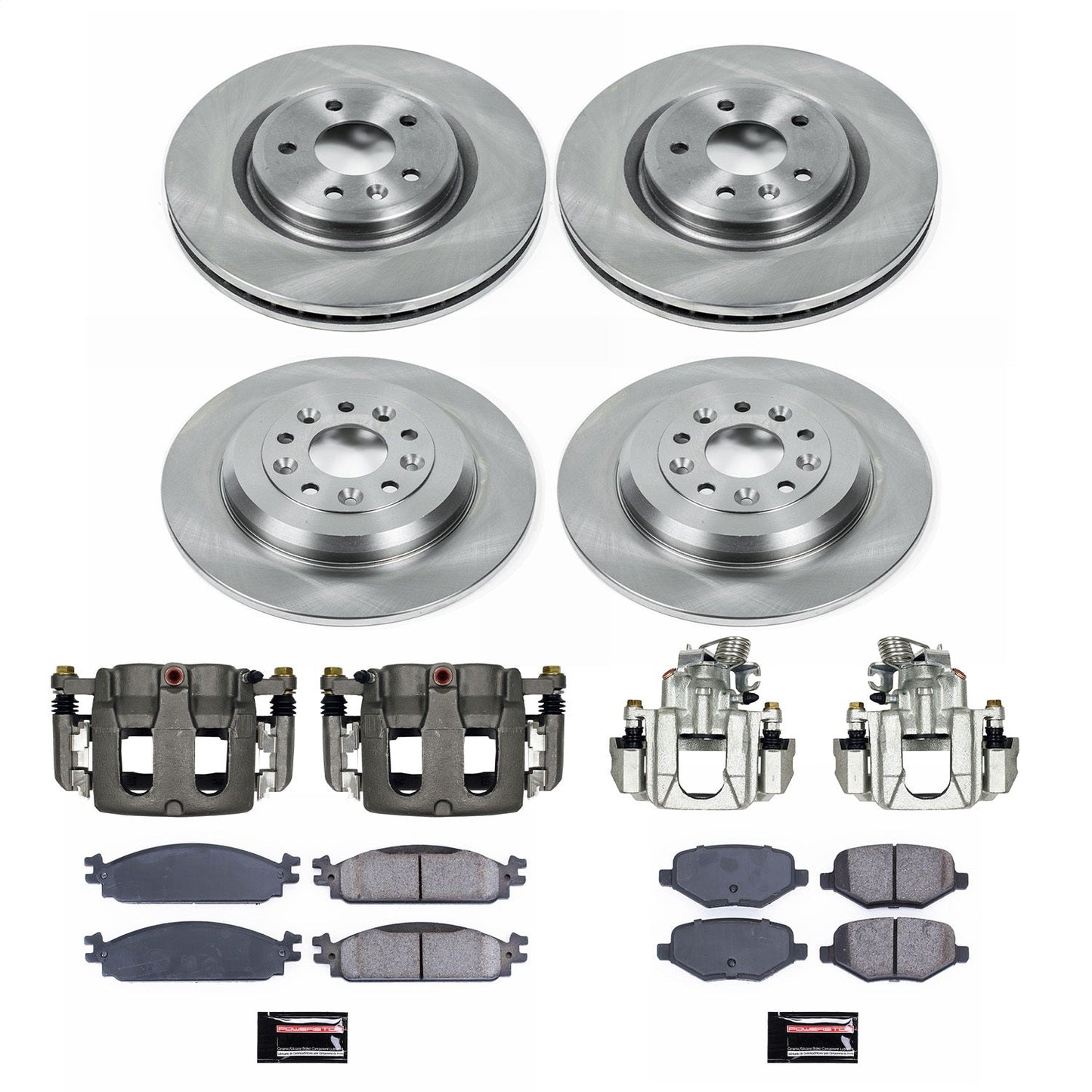 PowerStop 2010 Lincoln MKT Front & Rear Autospecialty Kit w/Cals (KCOE8970)