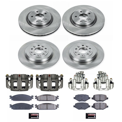 PowerStop 2010 Lincoln MKT Front & Rear Autospecialty Kit w/Cals (KCOE8970)