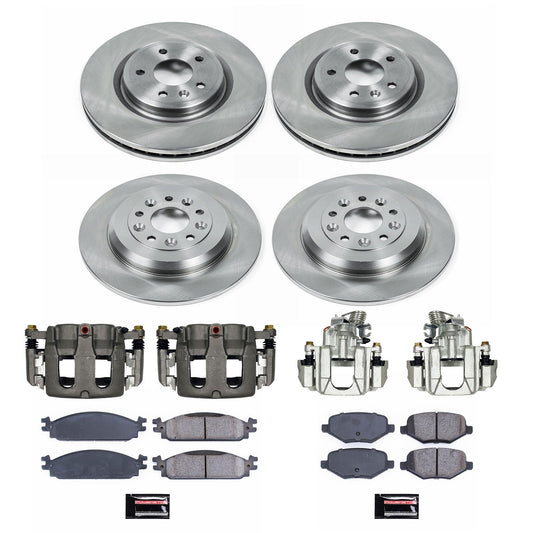 PowerStop 2010 Lincoln MKT Front & Rear Autospecialty Kit w/Cals (KCOE8970)