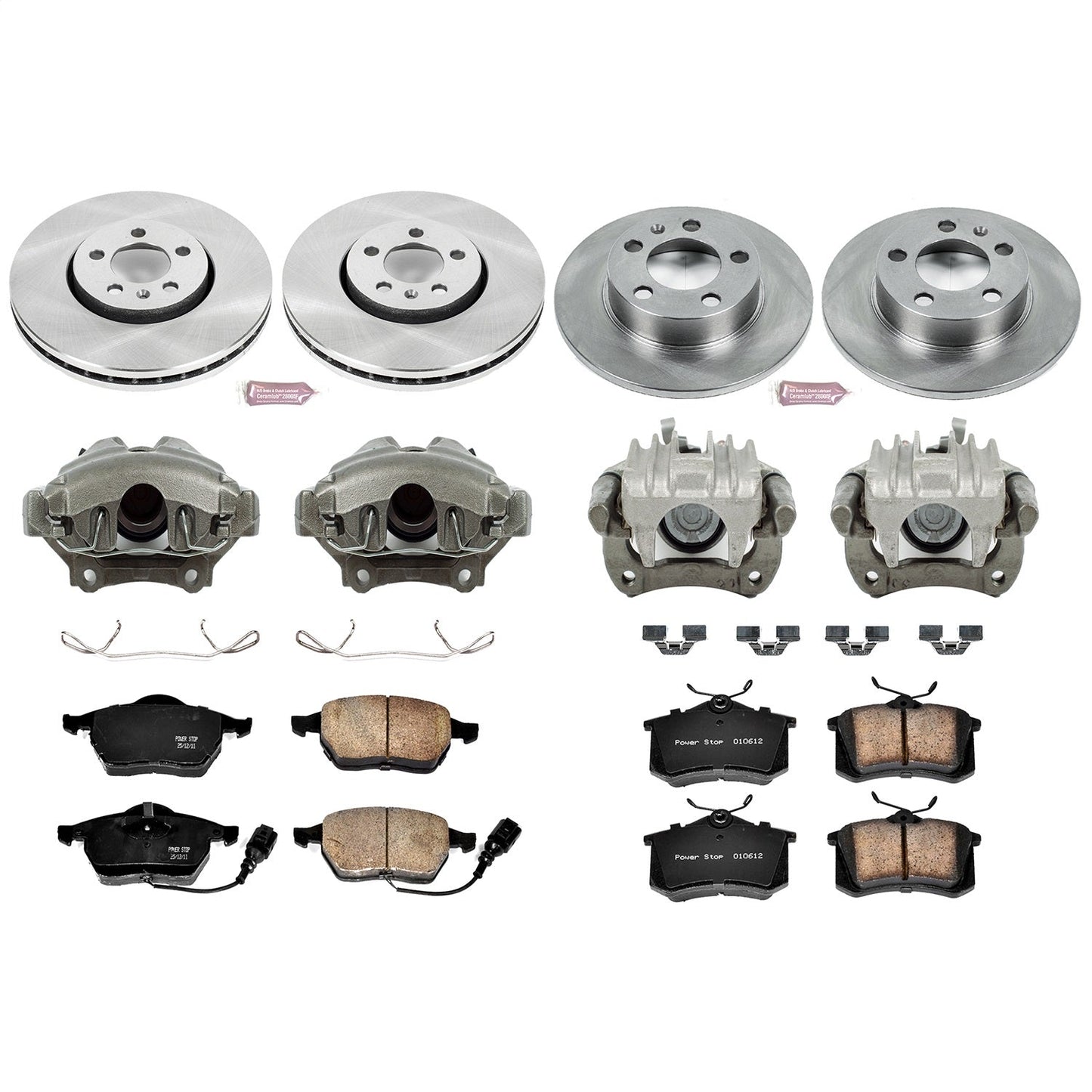 PowerStop 99-10 Volkswagen Beetle Front & Rear Autospecialty Brake Kit w/Calipers (KCOE899)