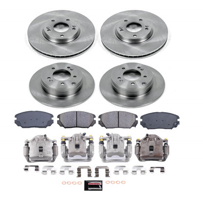 PowerStop 09-10 Hyundai Sonata Front and Rear Autospecialty Kit w/Calipers (KCOE9061)