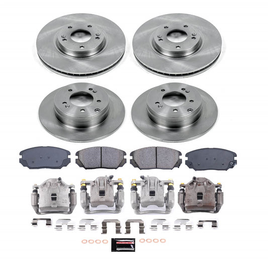 PowerStop 09-10 Hyundai Sonata Front and Rear Autospecialty Kit w/Calipers (KCOE9061)