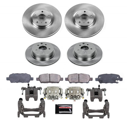 PowerStop 2009 Nissan 370Z Front and Rear Autospecialty Kit w/Calipers (KCOE9065)