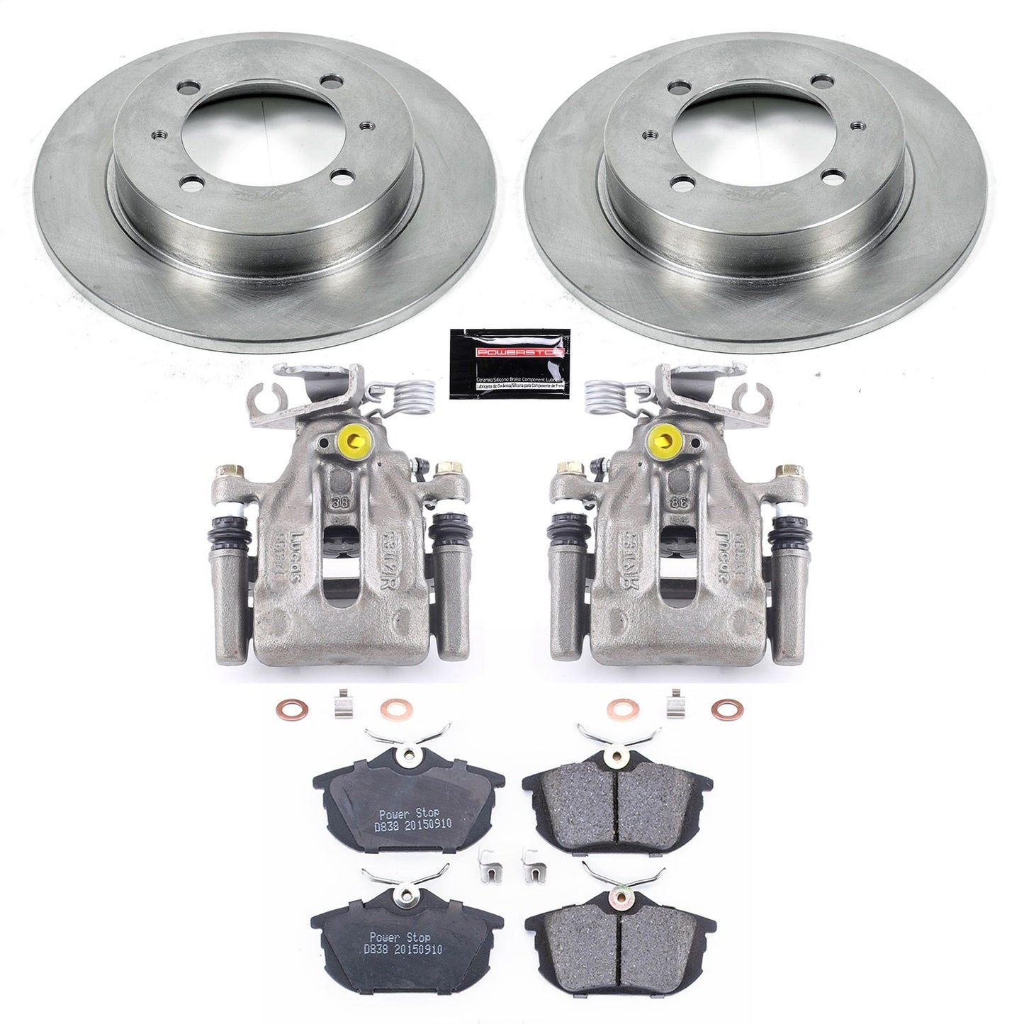 PowerStop 00-04 Volvo S40 Rear Autospecialty Brake Kit w/Calipers (KCOE913)