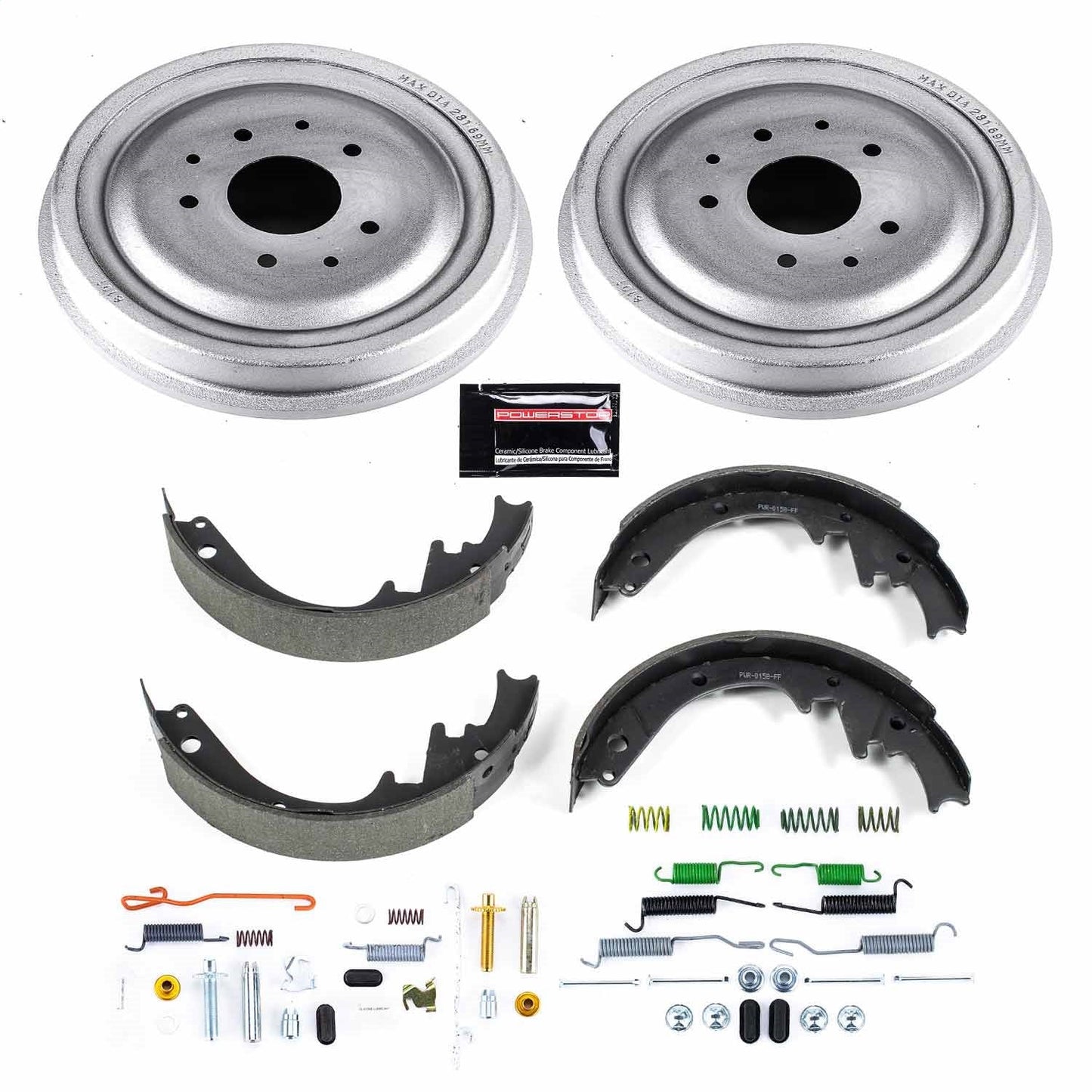 PowerStop 63-70 Chevrolet Bel Air Rear Autospecialty Drum Kit (KOE15272DK)