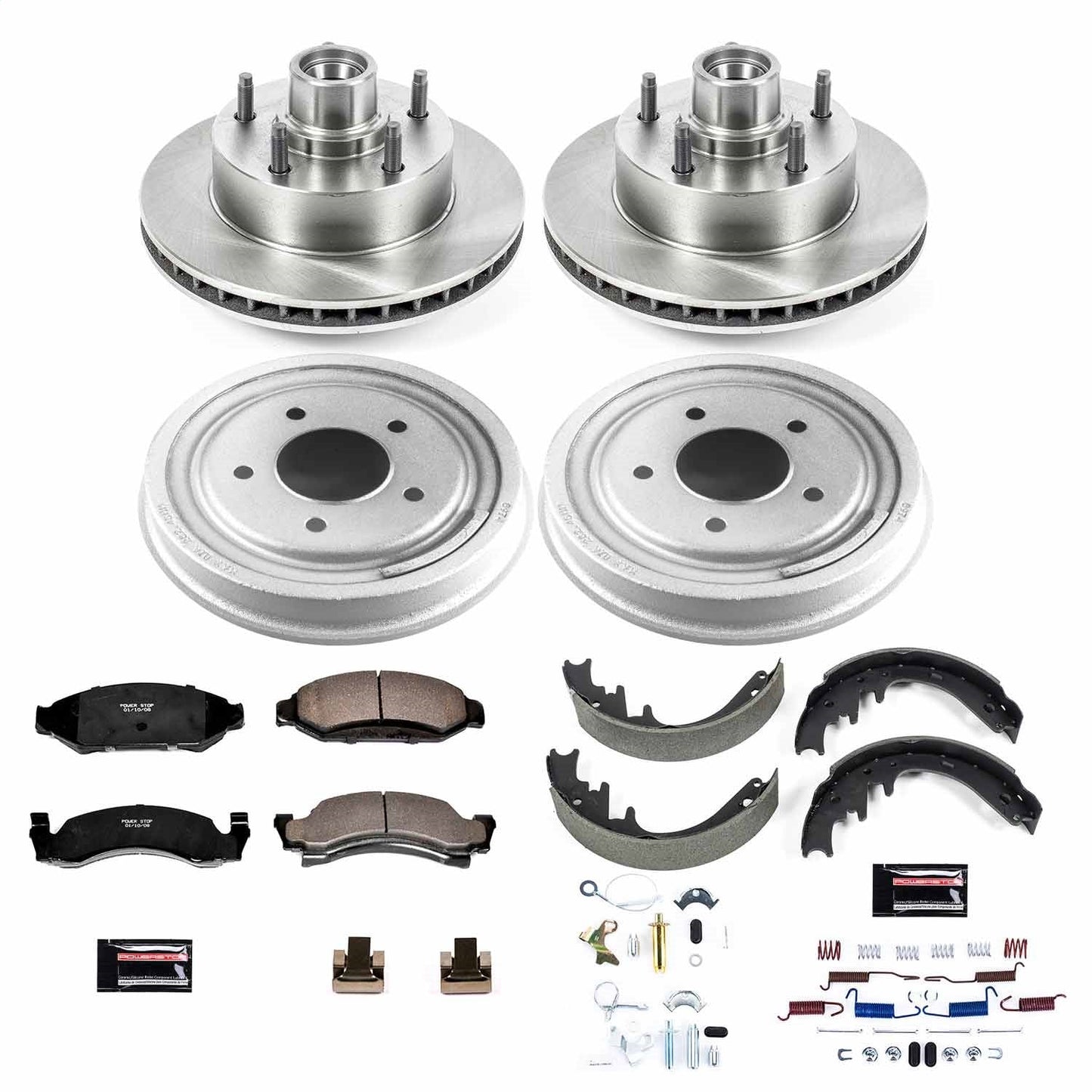 PowerStop 87-89 Ford F-150 Front & Rear Autospecialty Drum Kit (KOE15456DK)