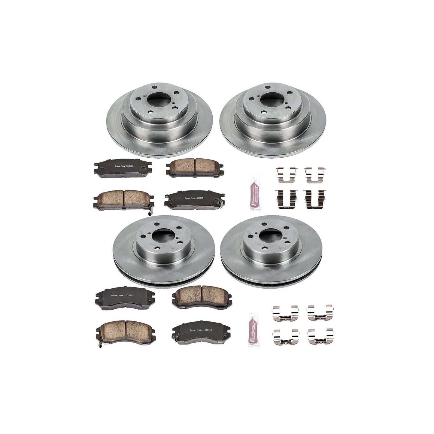 PowerStop 93-96 Subaru Impreza Front & Rear Autospecialty Brake Kit (KOE444)