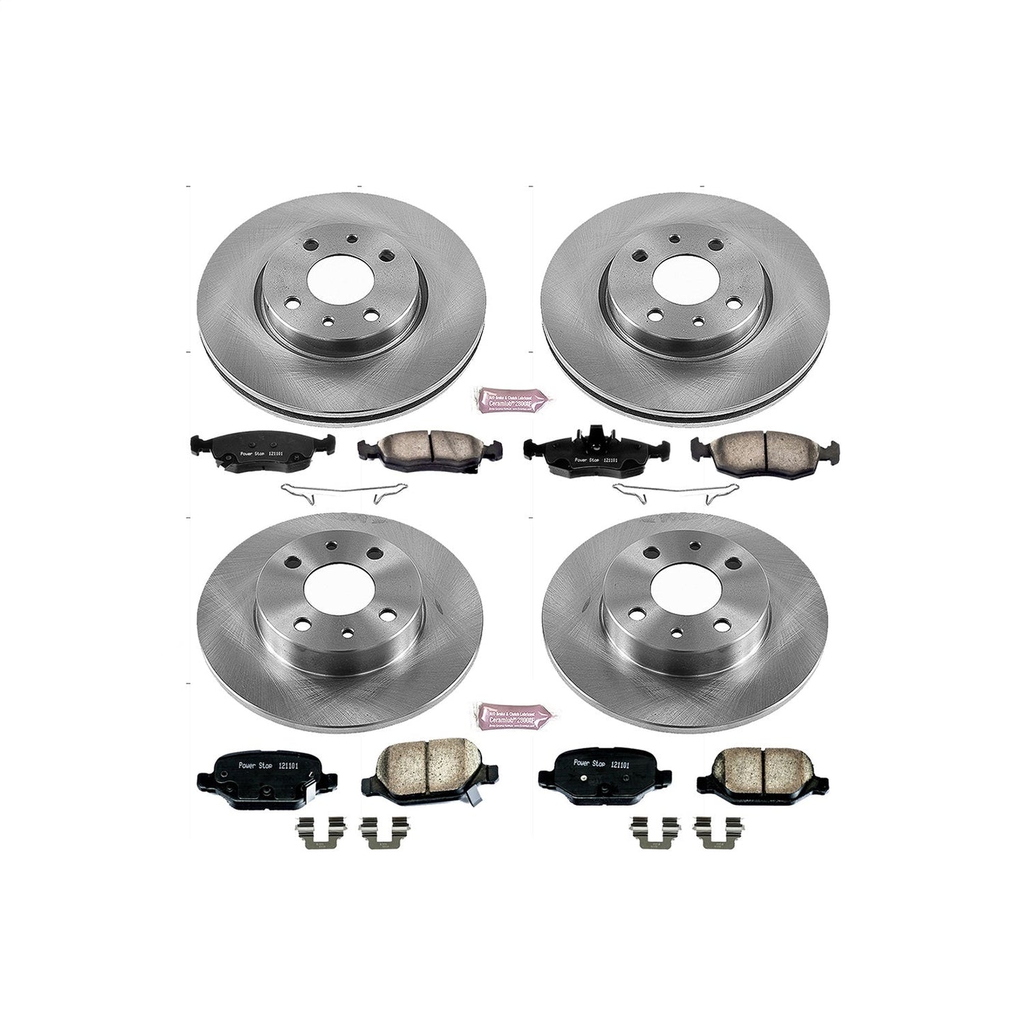 PowerStop 12-18 Fiat 500 Front & Rear Autospecialty Brake Kit (KOE6291)