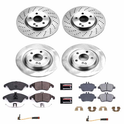 PowerStop 2017 Mercedes-Benz SLC300 Front & Rear Autospecialty Brake Kit (KOE7497)